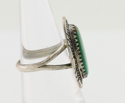 Navajo Ring 925 Silver Natural Turquoise Artist Signed M Begay C.80's