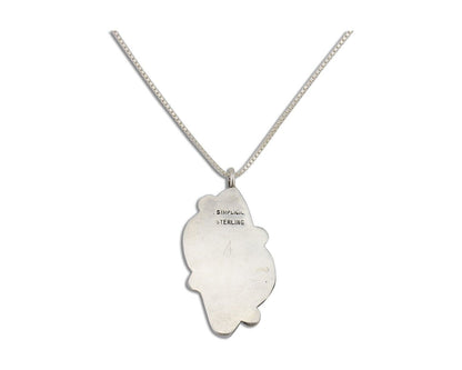 Navajo Turquoise Handmade Necklace 925 Silver Signed Simplicio C.80s