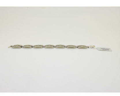 Navajo Hamdmade Link Bracelet 925 Silver Native American Artist C.80's