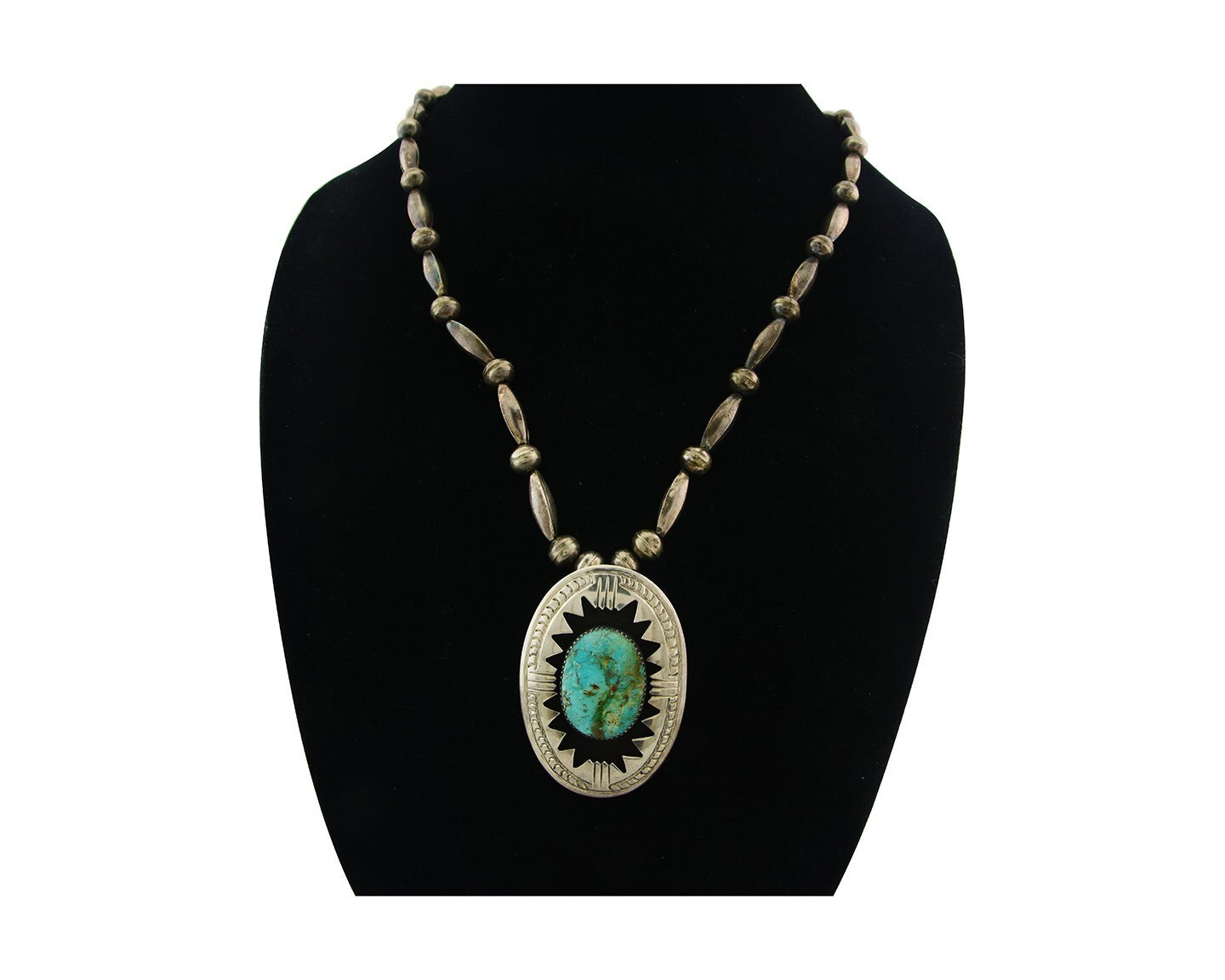 Navajo Sterling Silver Necklace Pendant Handmade Authentic Vintage C.80's