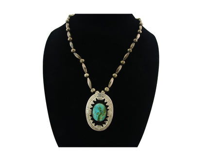 Navajo Sterling Silver Necklace Pendant Handmade Authentic Vintage C.80's