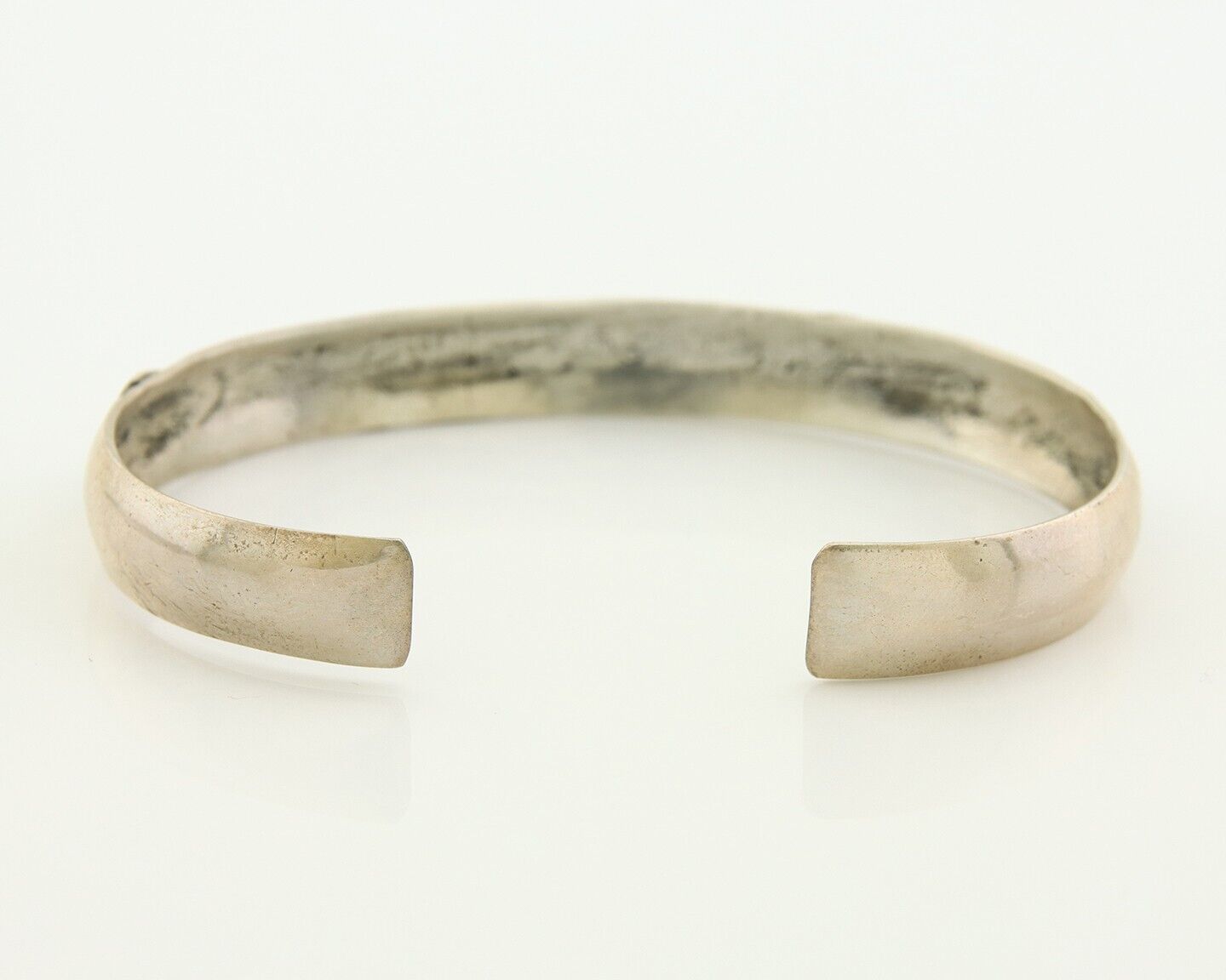 Navajo Bracelet 925 Silver Inlaid Turquoise Coral Native American Artist C.80's