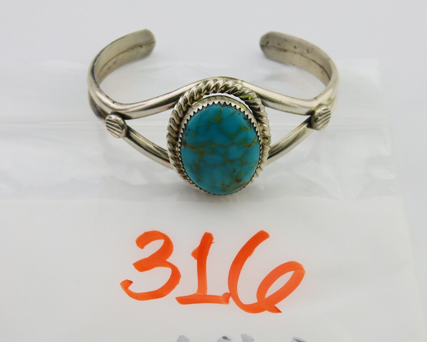 Navajo Bracelet 925 Silver Cuff Turquoise Handmade Artist Signed MM Rogers C80's