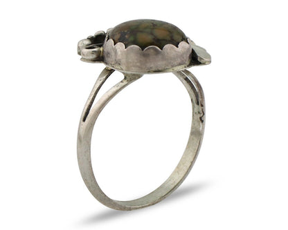 Navajo Ring 925 Silver Damele Turquoise Native American Artist C.80's