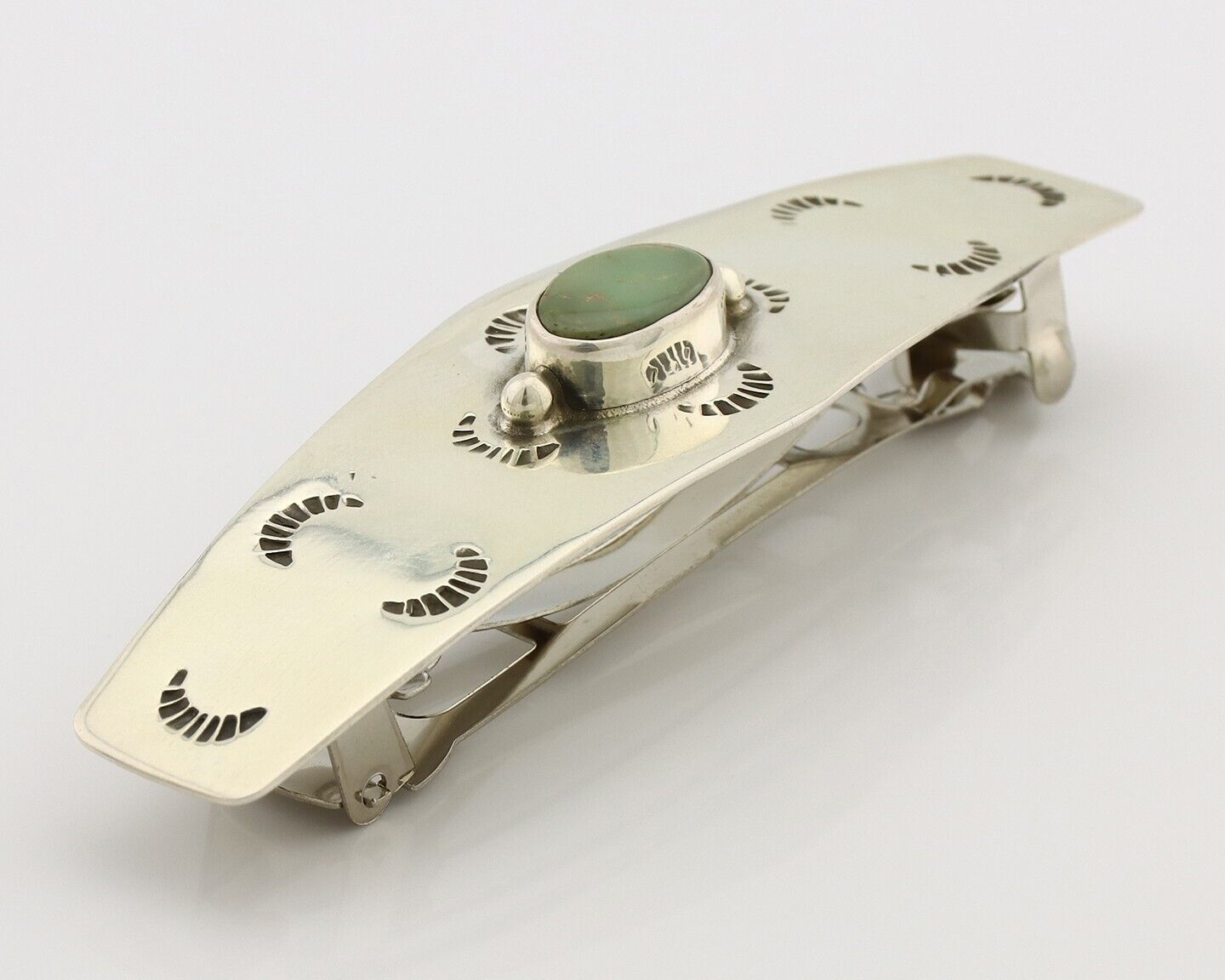 Women's Navajo Hair Clip Barrette Manassas 925 Silver Native American C.80's