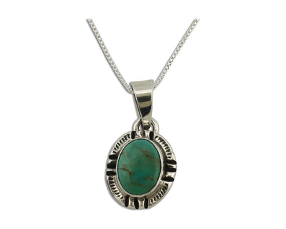 Navajo Necklace 925 Silver Arizona Turquoise Handmade Signed Gecko C.90's