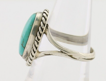 Navajo Ring 925 Silver Natural Blue Turquoise Native American Artist C.80's