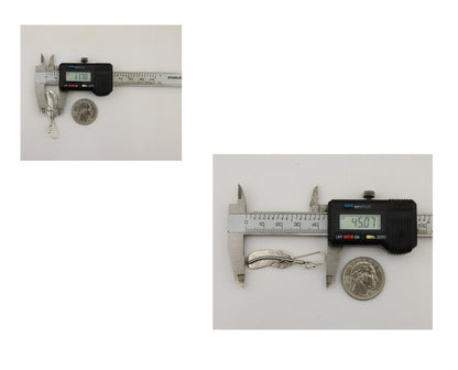 Navajo Eagle Feather Dangle Earrings 925 Silver Native American Artist C.80's