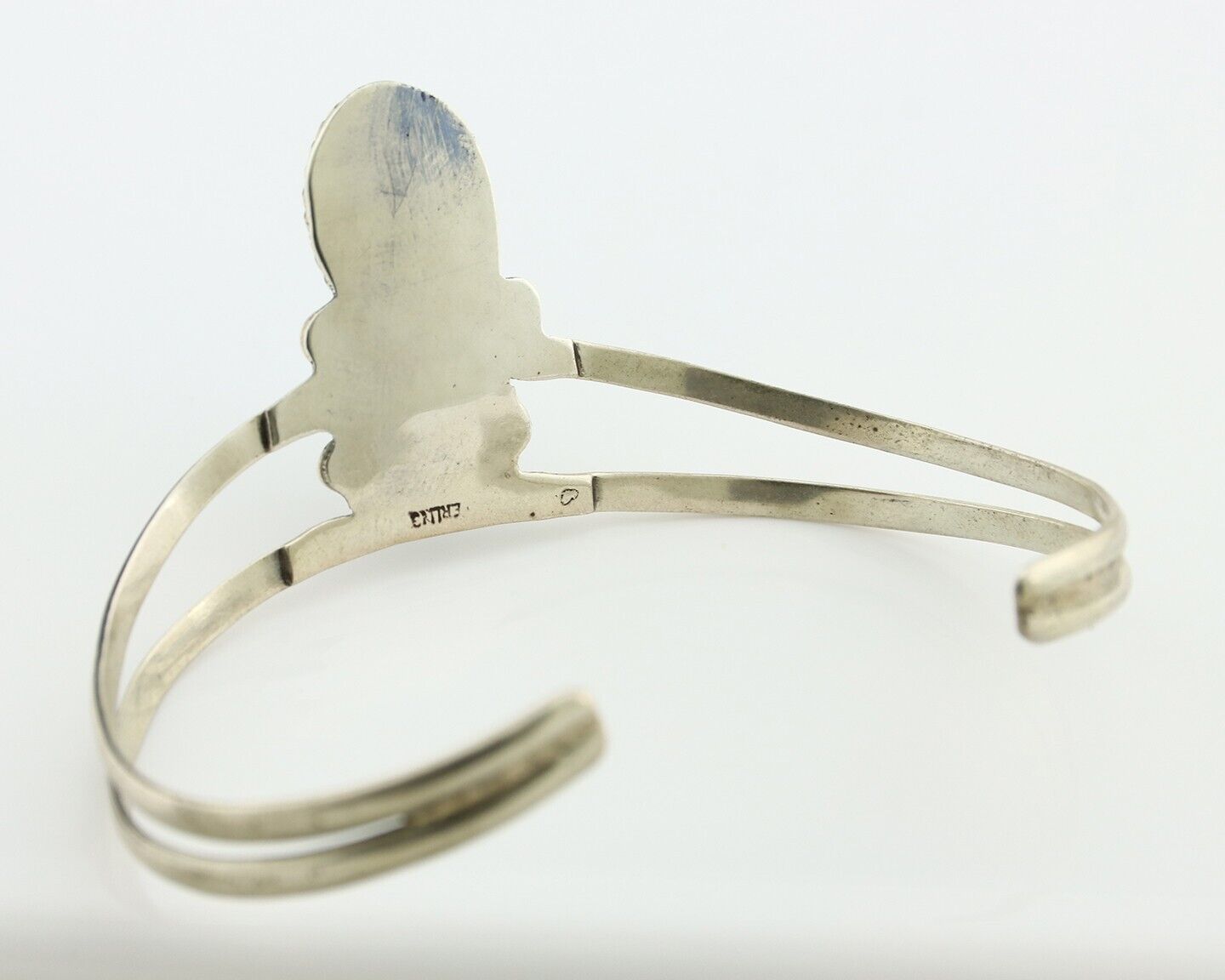 Navajo Bracelet 925 Silver Kingman Turquoise Artist Native American C.80's