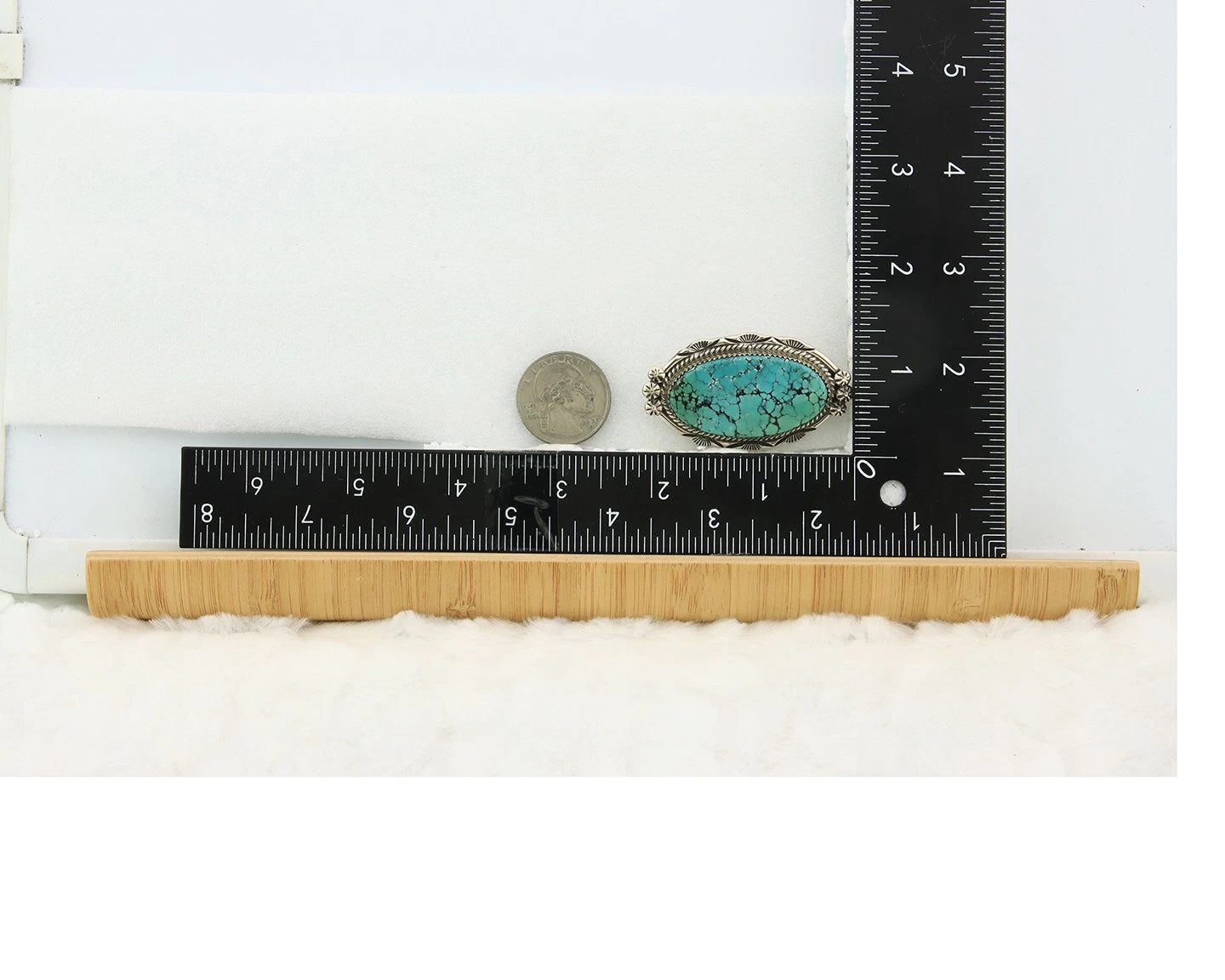 Navajo Handmade Pin Pendant Sterling Silver Turquoise Vintage Artist Signed D