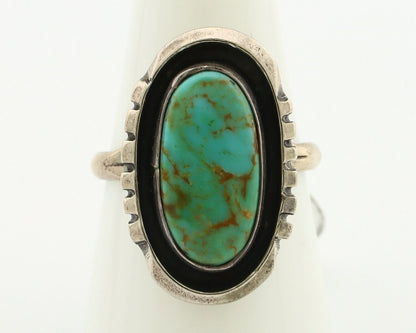 Navajo Ring 925 Silver Arizona Turquoise Native American Artist C.80's