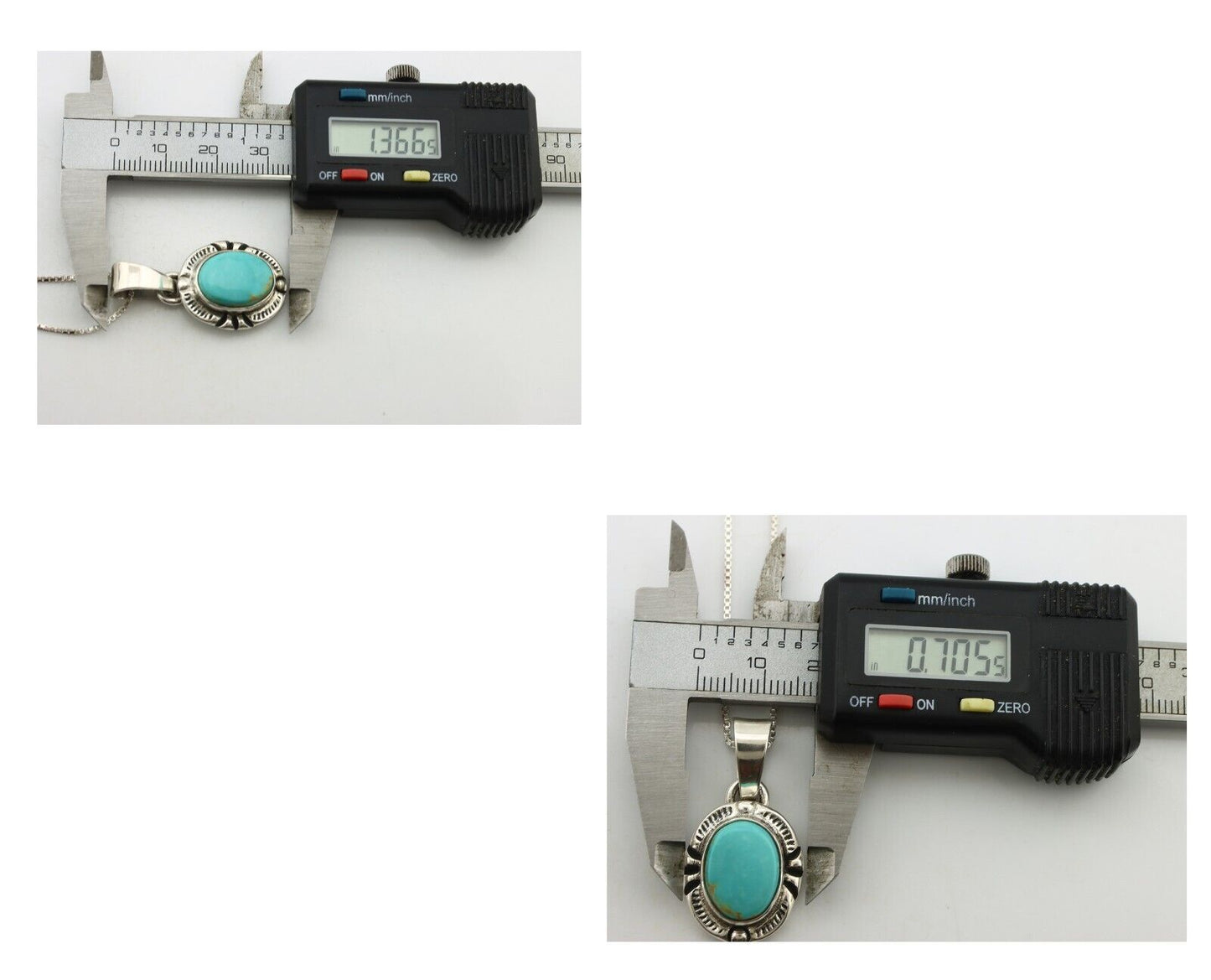 Navajo Necklace 925 Silver Arizona Turquoise Handmade Signed Gecko C.90's