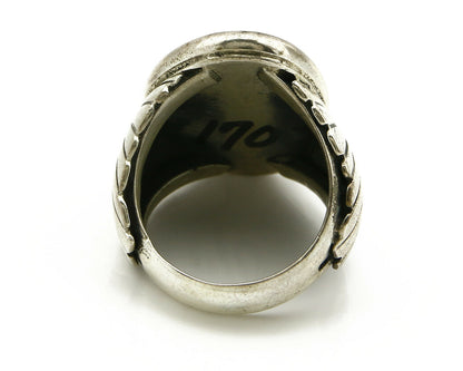 Navajo Ring .925 SOLID Silver China Mountain Turquoise Signed Doug Zachary C.80