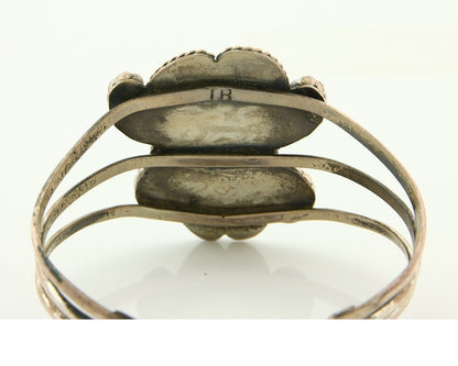 Vintage Navajo Bracelet 925 Silver Natural Blue Turquoise Native American Artist
