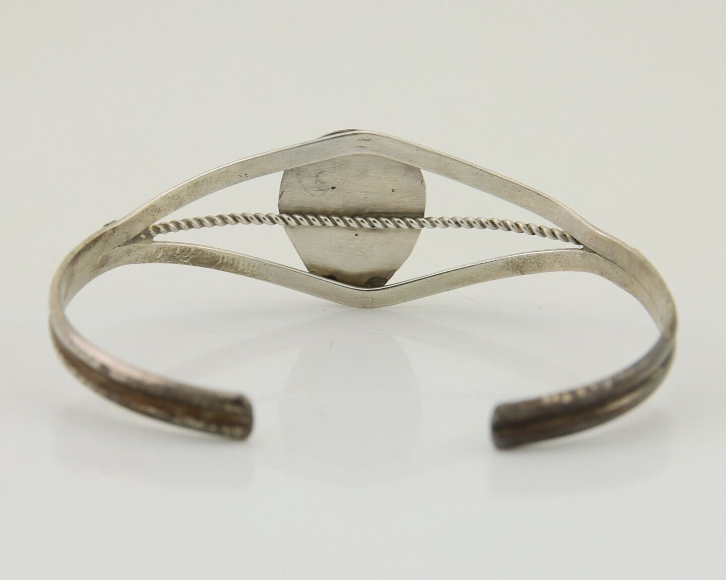 Navajo Paw Bracelet 925 Silver Blue Turquoise Native American Artist C.80's