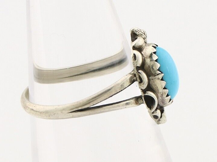 Navajo Ring 925 Silver Turquoise Artist Signed SkyStone Creations C.80's