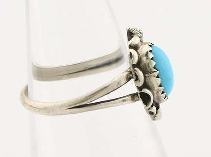 Navajo Ring 925 Silver Turquoise Artist Signed SkyStone Creations C.80's