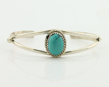 Navajo Bracelet 925 Silver Sleeping Beauty Turquoise Native Artist C.80's