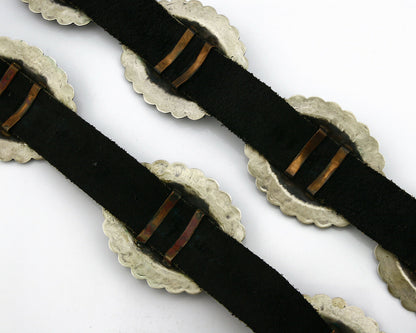 Navajo Kirk Smith Concho Belt .925 Silver Handmade Signed C.1980's