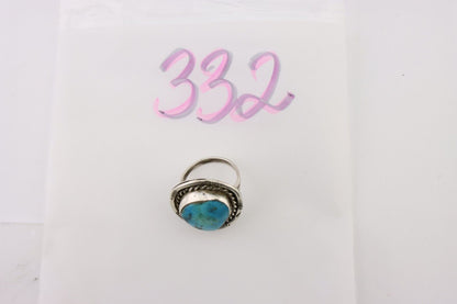 Navajo Handmade Ring 925 Silver Turquoise Native American Artist C.80's