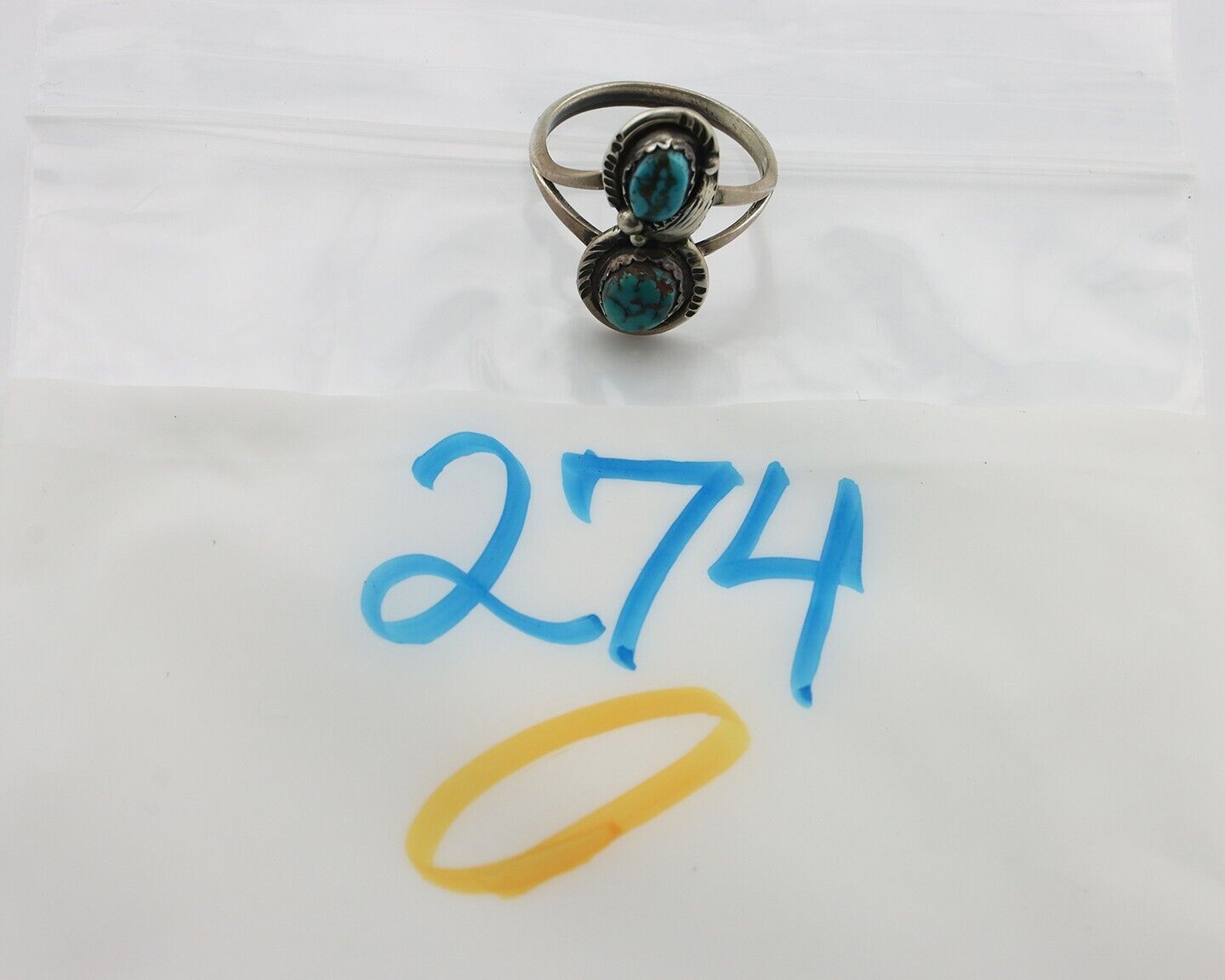 Navajo Ring 925 Silver Natural AAA Blue Spiderweb Turquoise Tom Willeto C.80's