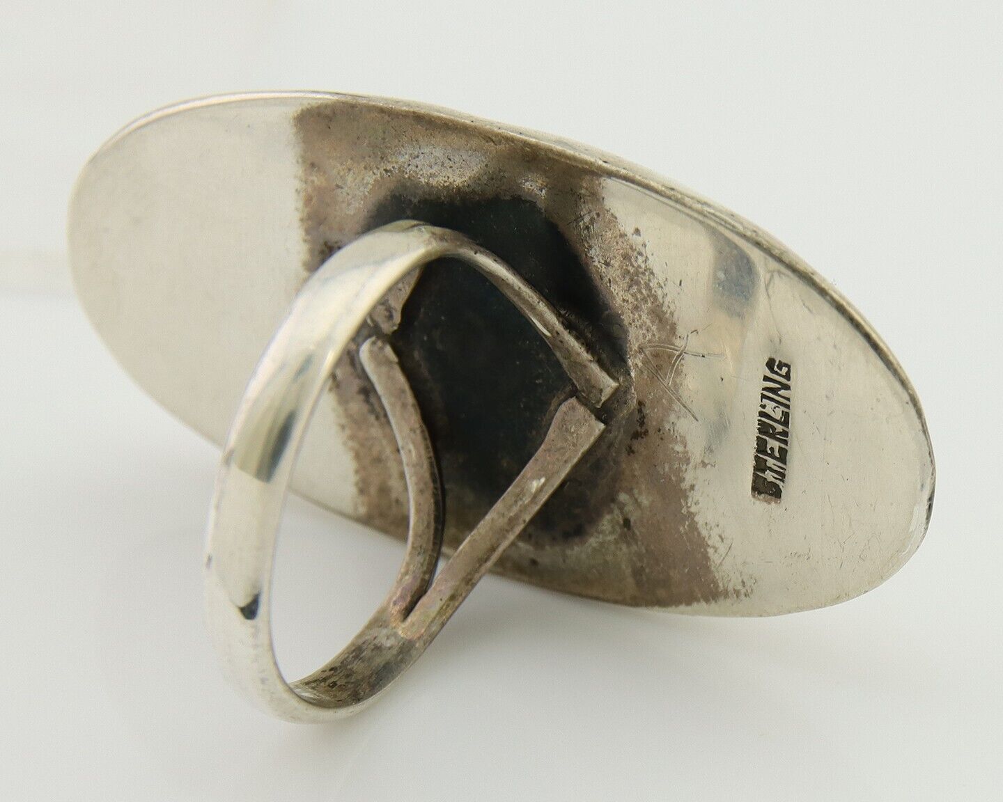 Navajo Handmade Ring 925 Silver Natural Arizona Turquoise Artist C.80's