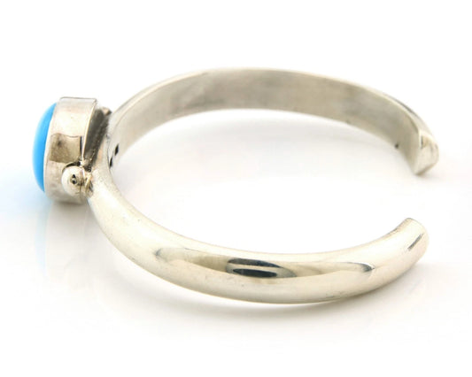 Navajo Cuff Bracelet Sterling Silver Natural Turquoise Native Vintage