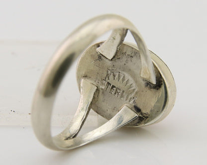 Navajo Ring 925 Sterling Silver Natural Gemstones Artist Signed Sunrise C.80's