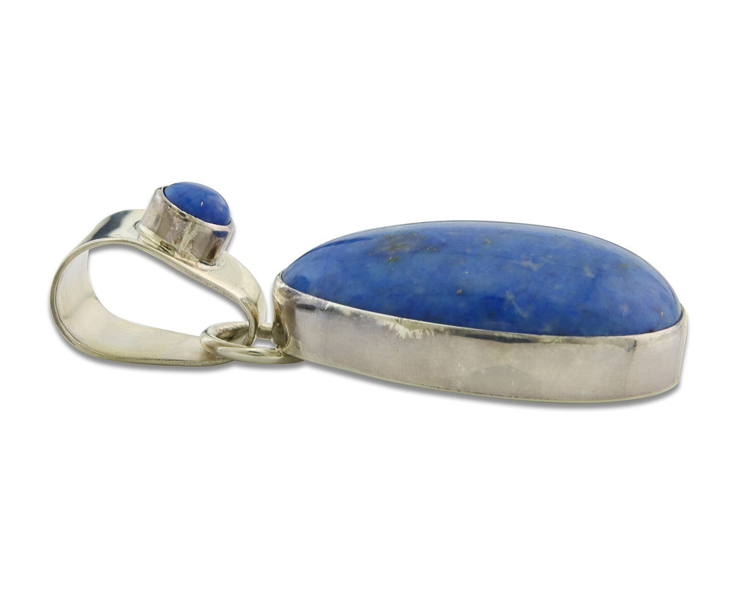 Navajo Sterling Silver Pendant Denim Lapis Authentic Vintage Signed M