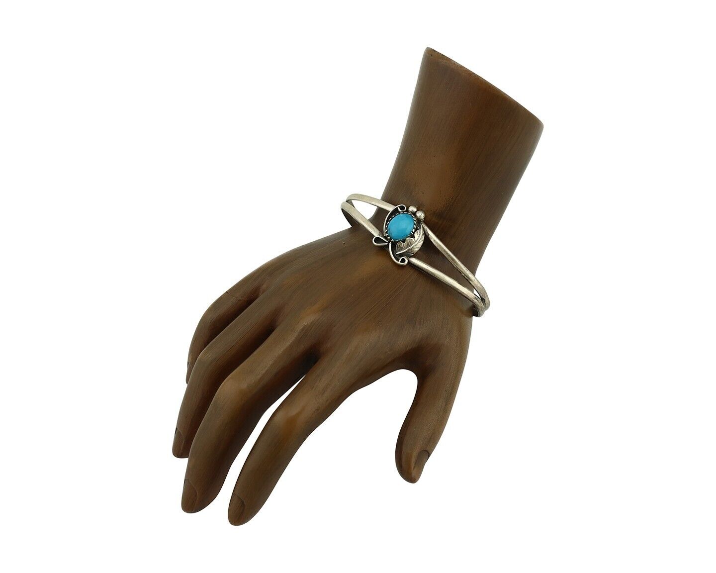 Navajo Slave Bracelet 925 Silver Natural SB Turquoise Native American C.80's