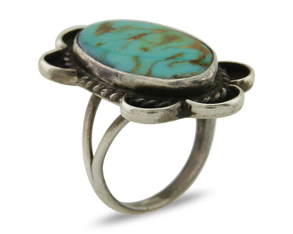 Navajo Handmade Ring 925 Silver Turquoise Native Artist C.80's