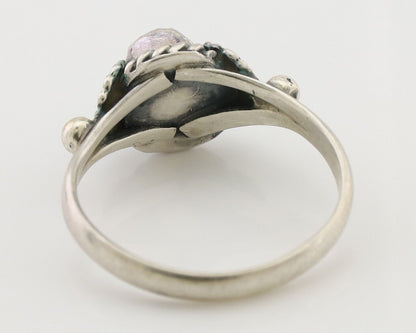 Navajo Ring 925 Silver Kingman Turquoise Native American Artist Made In 1985