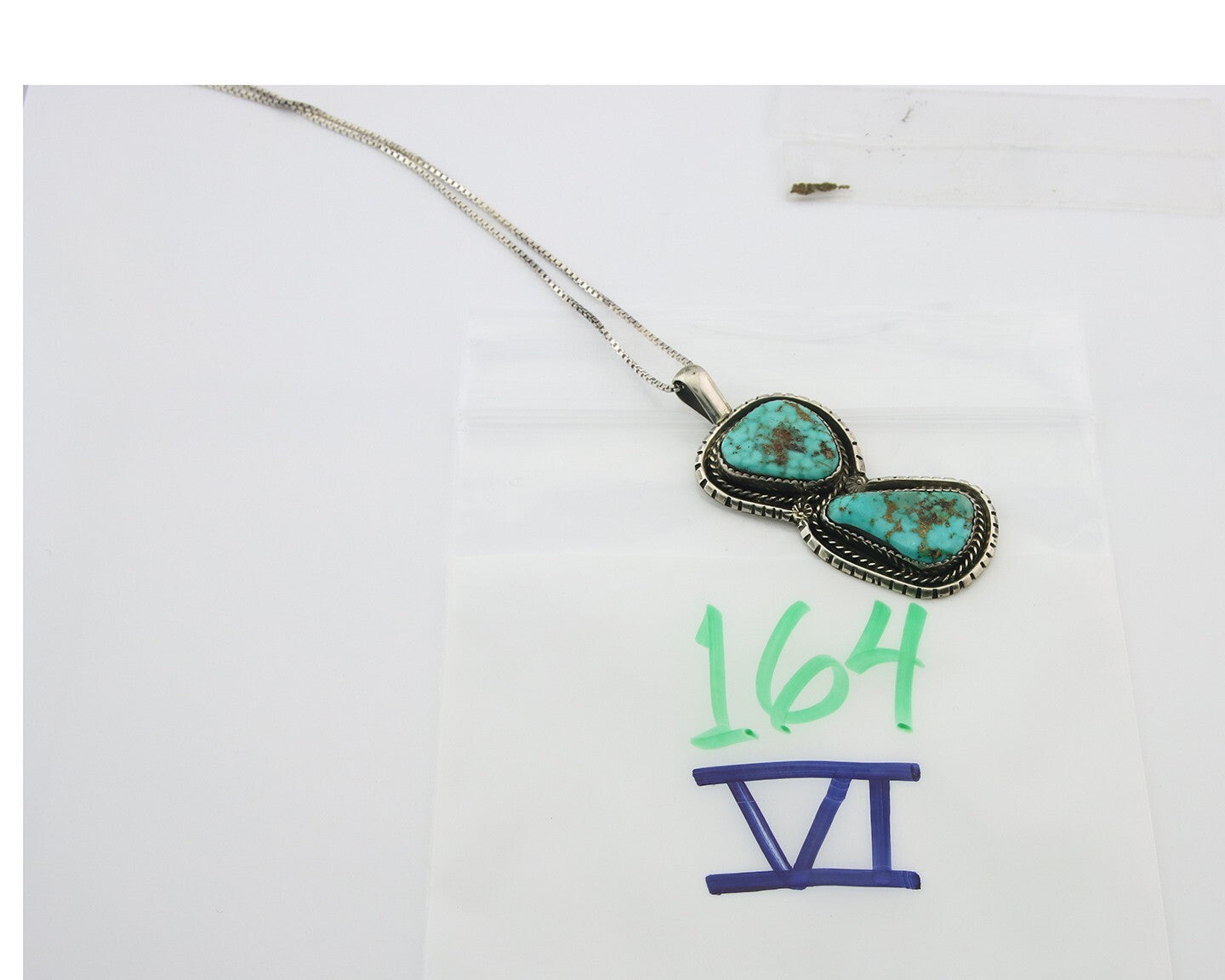 Navajo Sterling Silver Necklace Authentic Turquoise Vintage Signed Tom Willeto