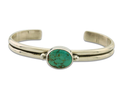 Navajo Cuff Bracelet 925 Silver Turquoise Cuff Native American Artist C.80's