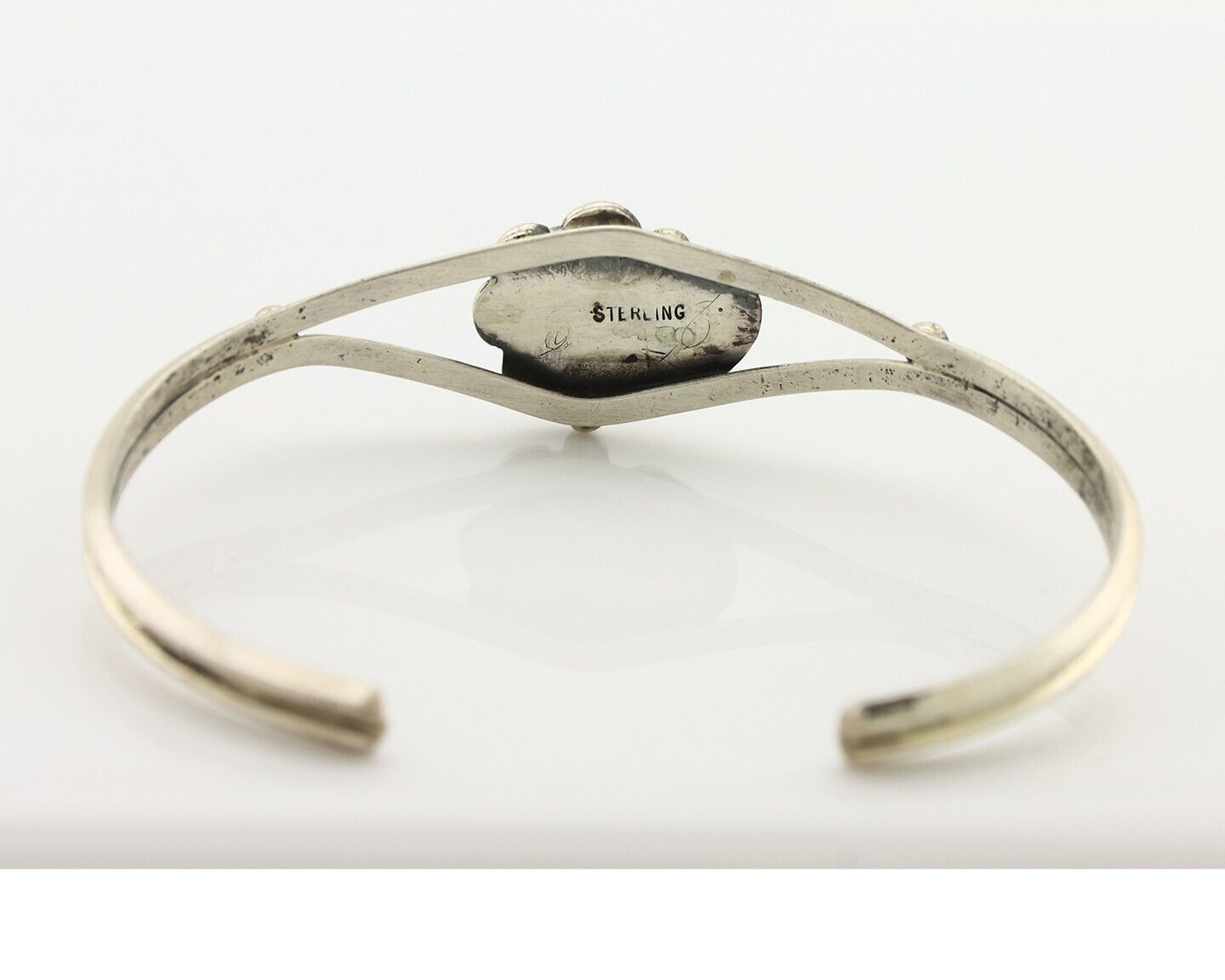 Navajo Handmade Bracelet 925 Silver Natural Blue Turquoise Native American C80s