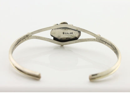 Navajo Handmade Bracelet 925 Silver Natural Blue Turquoise Native American C80s