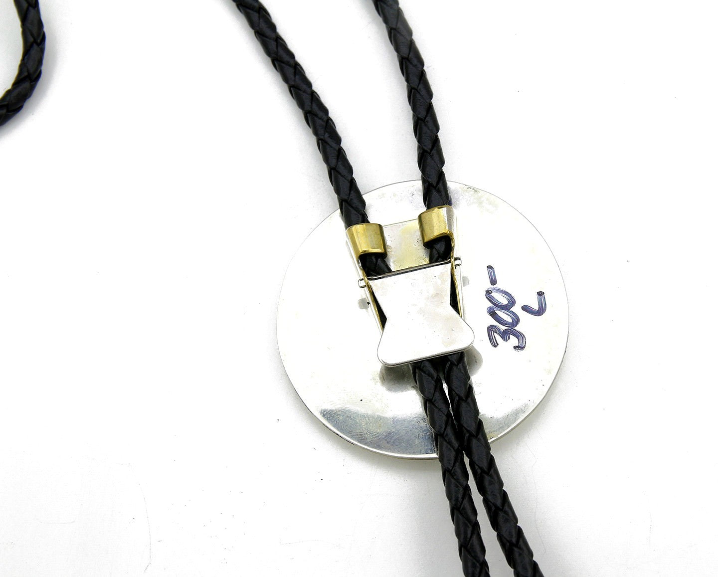 Navajo Artist Sharon Cisco Round Eagle Scenic 925 Solid Sterling Silver Bolo Tie