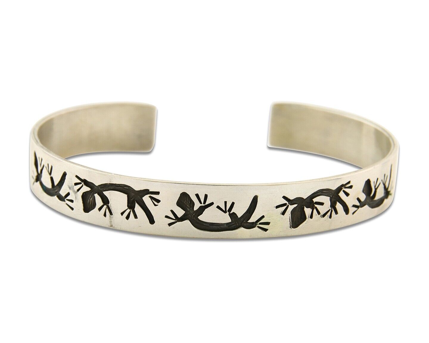 Hopi Bracelet 925 Silver Handmade Artist Signed C.80's