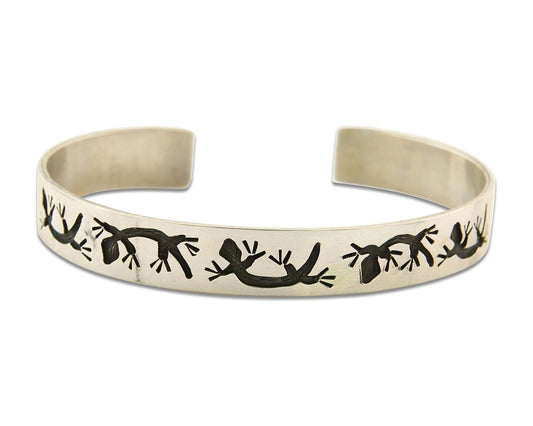 Hopi Bracelet 925 Silver Handmade Artist Signed C.80's