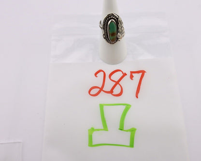 Navajo Handmade Ring 925 Silver Turquoise Native American Signed J C.80's
