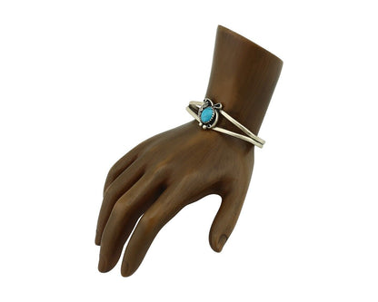 Navajo Slave Bracelet 925 Silver Natural SB Turquoise Native American C.80's