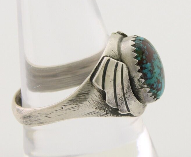 Navajo Ring 925 Silver Turquoise Turpen's Pawn Vault Artist Native C.80's