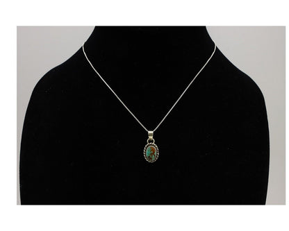 Navajo Necklace 925 Silver Natural Kingman Turquoise Native Artist C.2008