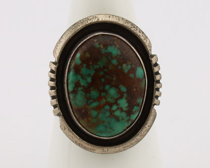 Navajo Handmade Ring 925 Silver Turquoise Artist Signed Denetdale C.80's