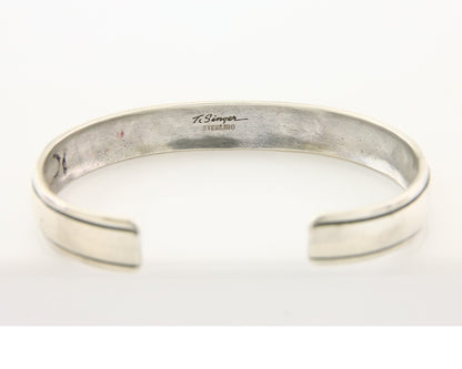 Navajo Bracelet 925 Silver & 12k Yellow Gold Filled Signed Thomas Singer C.80's