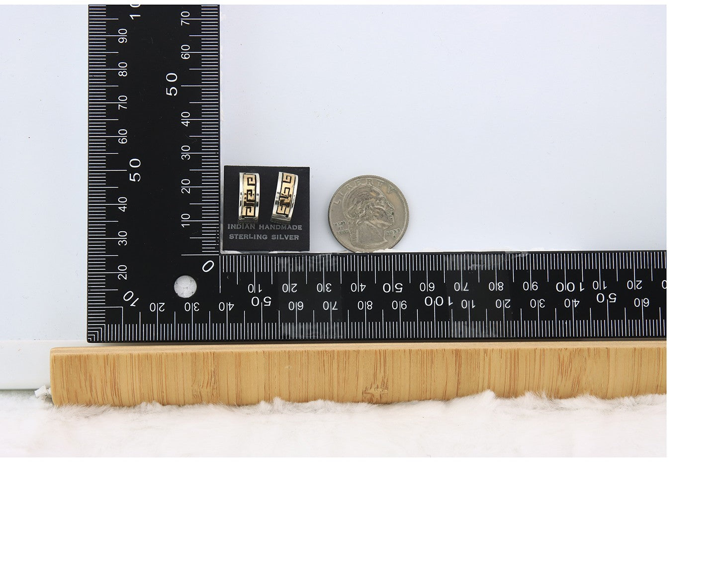 Navajo Earrings Sterling Silver & Gold Vintage Handmade Signed Skeets