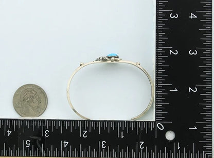 Navajo Cuff Bracelet 925 Sterling Silver Turquoise Vintage Handmade