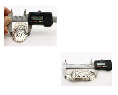 Women's Navajo Hair Clip Hand Stamped 925 Silver Artist Signed C Montoya C.80's
