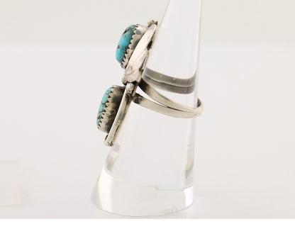 Navajo Handmade Ring 925 Silver Natural Tuquoise Artist Signed R Begay C.80's