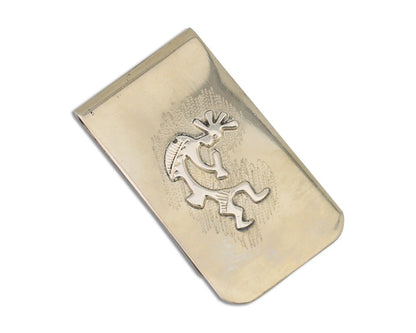 Navajo Kokopelli Money Clip Handmade .925 Silver & .999 Nickle C.80's